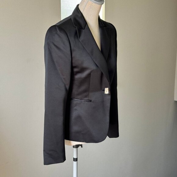 TAHARI LUXE Black Wrinkle Free Classic Tuxedo Blazer - Size 4 - Picture 3 of 10